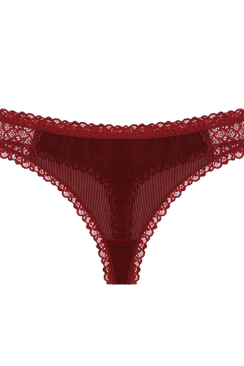 Velvet And Lace Thong