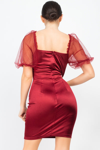 Jade Mini Burgundy Dress